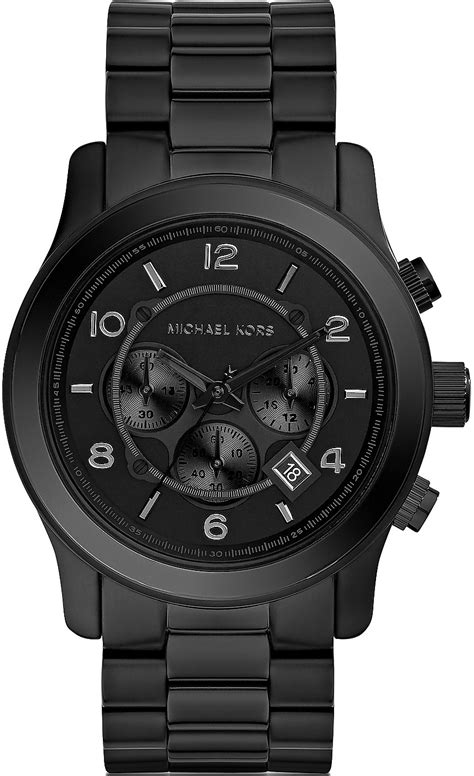 michael kors mens watches black band|michael kors matte black watch.